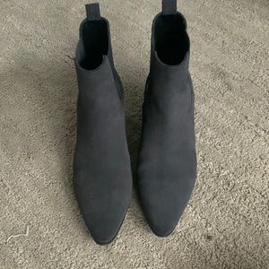 Saint Laurent gray suede booties size 37.5